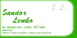 sandor lenko business card
